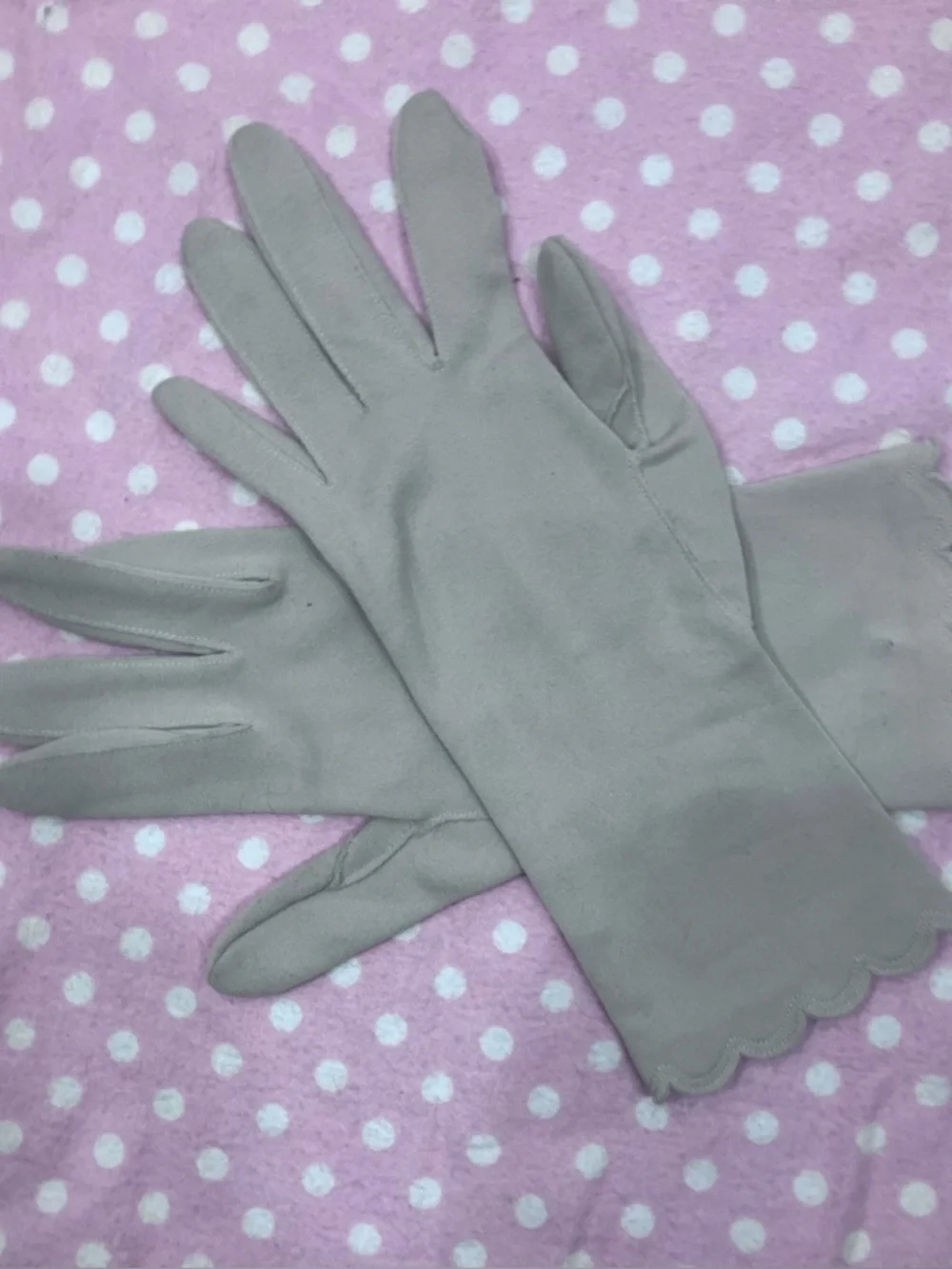 Vintage Taupe Gloves Sz. 7
